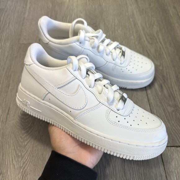 Nike Shoes - NIKE AIR FORCE 1 LE (GS) WHITE-WHITE ALL WHITE SZ 6Y-WOMENS SZ 7.5 DH2920-111